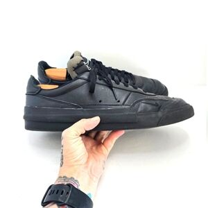 Nike | Drop Type Premium 'Triple Black' leather sporty sneakers | MENS 11.5